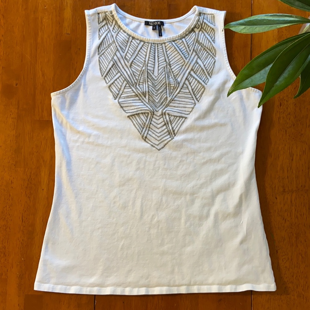 NIC + ZOE Embroidered Tank